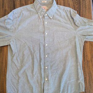 J. Crew Light Green Broken In Oxford Casual Button Down Shirt